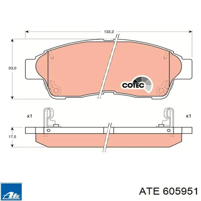 605951 ATE Колодки передние