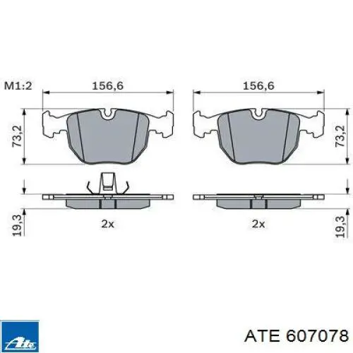 Колодки ATE 607078 цена, от 25.34 USD