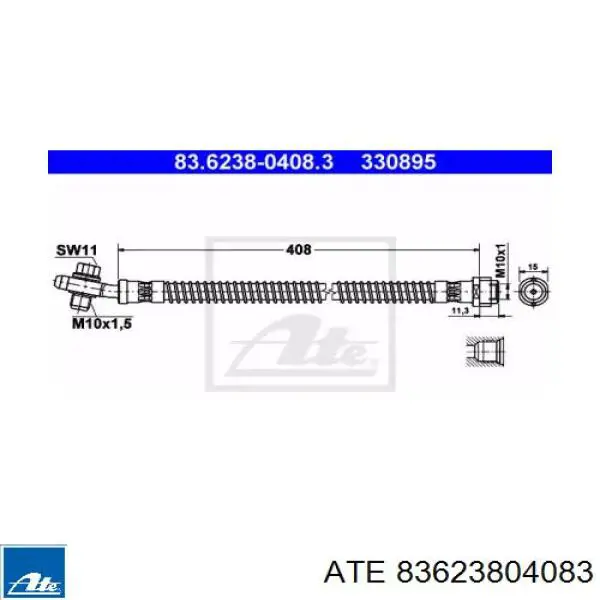 Задний тормозной шланг 83623804083 ATE