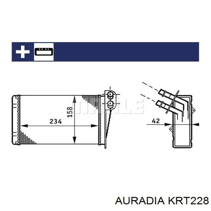 Радиатор печки KRT228 Auradia