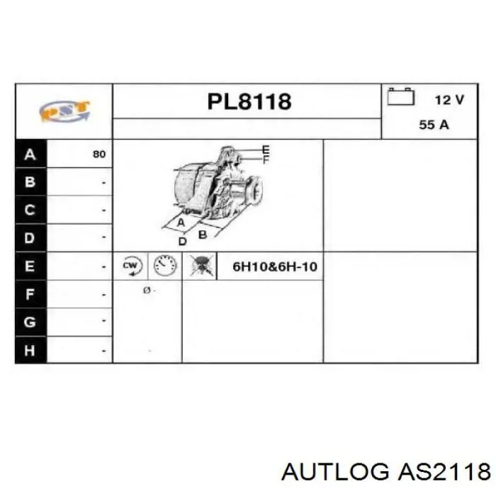 Датчик включения вентилятора AS2118 Autlog