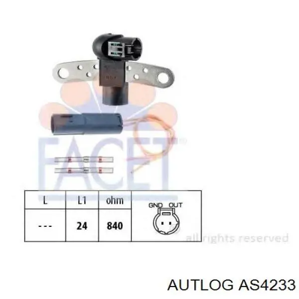 Sensor de posición del cigüeñal AS4233 Autlog