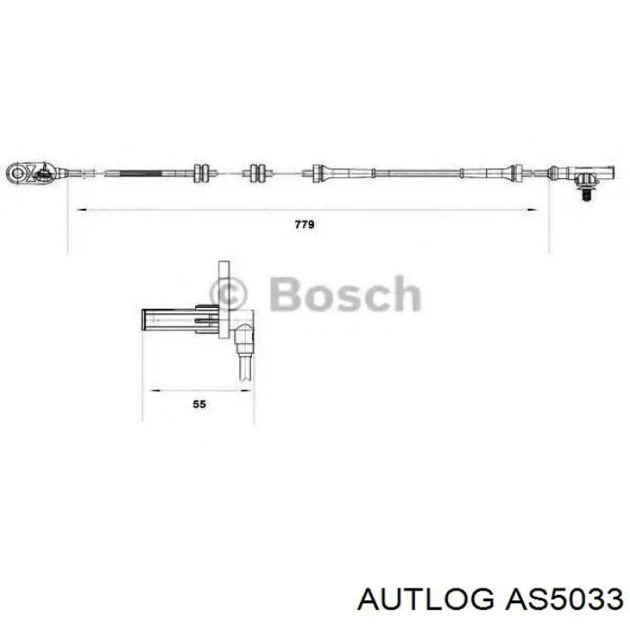 Датчик ABS задний левый Japan Parts ABS177