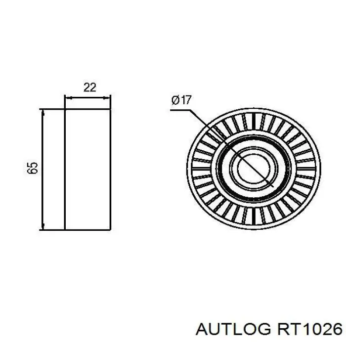 Паразитный ролик приводного ремня Autlog RT1026 цена, от 7.83 USD