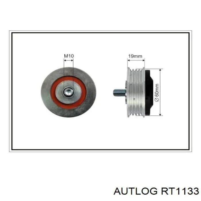Роликовий модуль натяжителя ремня Autlog RT1133 цена, от 16.02 USD