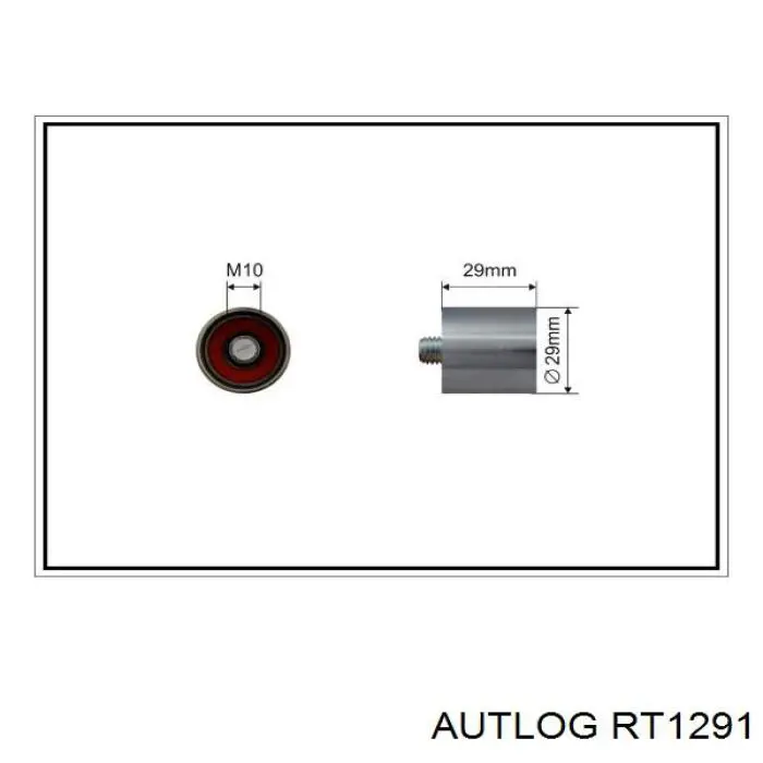RT1291 Autlog ролик ремня грм паразитный