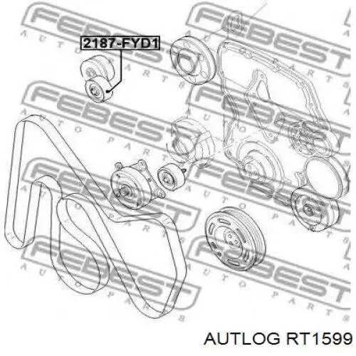 Ролик натяжителя приводного ремня Autlog RT1599