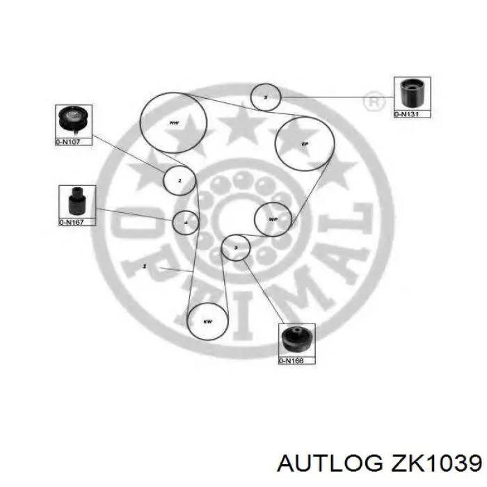 Купить ZK1039 Autlog Комплект ГРМ