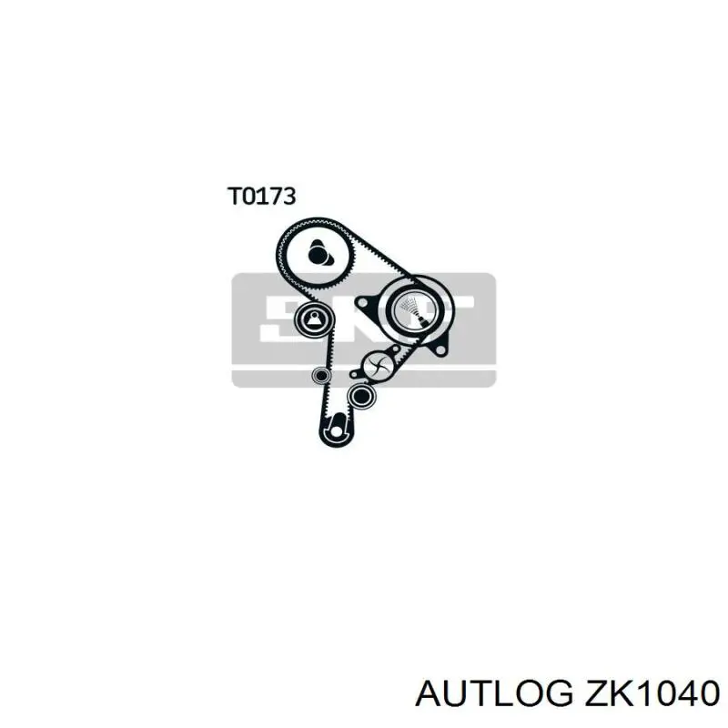 Ремень ГРМ, комплект Autlog ZK1040