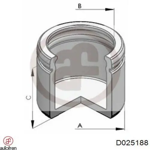 Émbolo, pinza del freno delantera D025188 Autofren