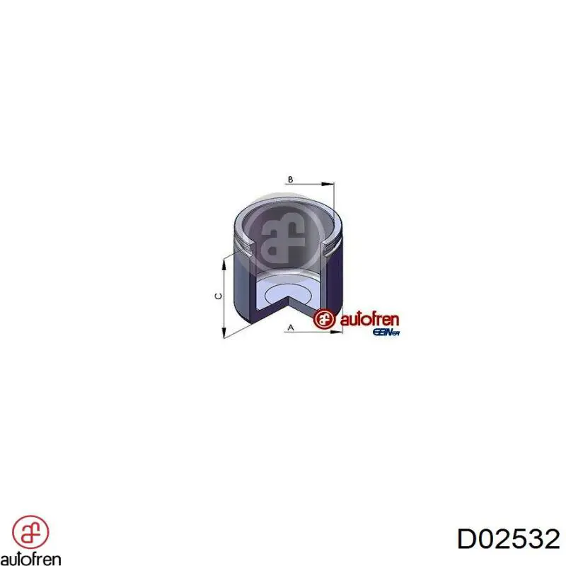 Поршень супорту гальмівного, переднього D02532 Autofren