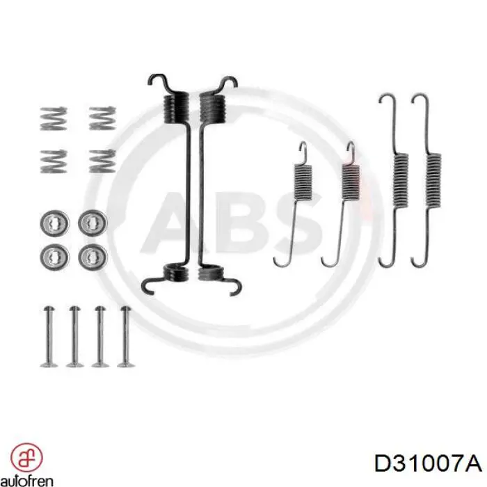 Монтажный комплект задних барабанных колодок D31007A Autofren