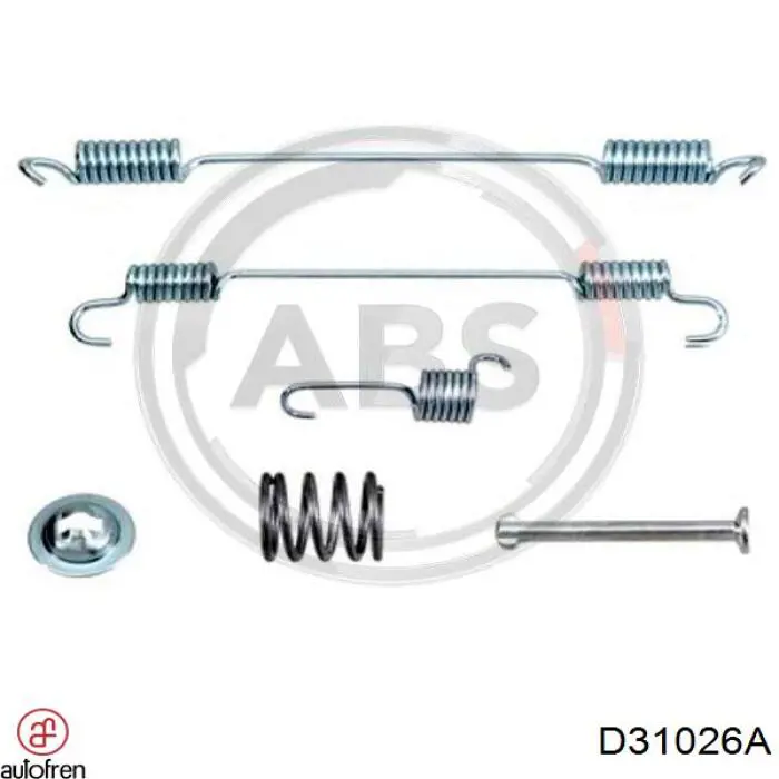 D31026A Autofren kit de montagem das sapatas traseiras de tambor