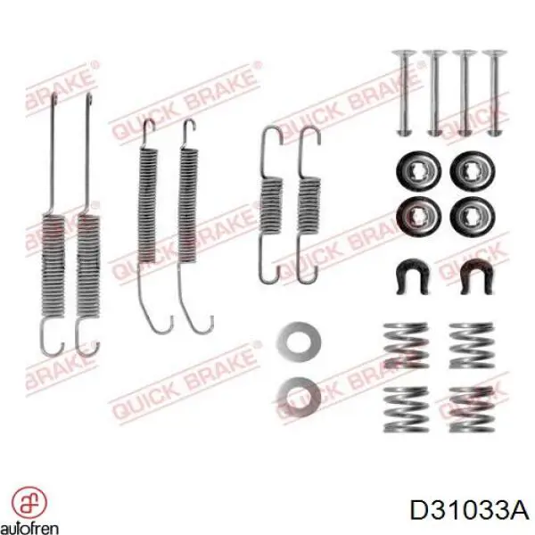 Ремкомплект тормозных колодок AUTOFREN D31033A