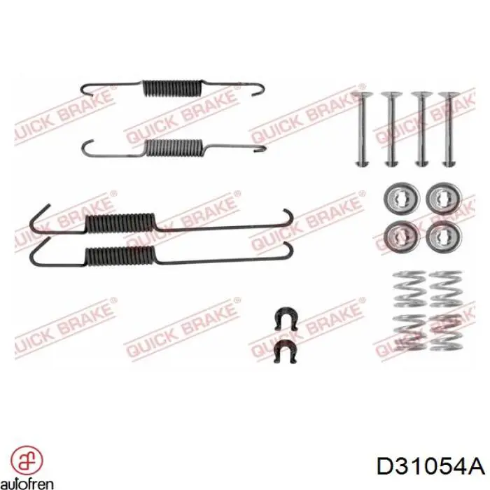 Установочный комплект задних барабанных колодок Quick Brake 1050002 цена, от 8.52 USD