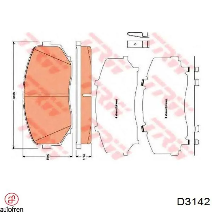 Ремкомплект тормозного цилиндра заднего Autofren D3142 цена, от 3.07 USD