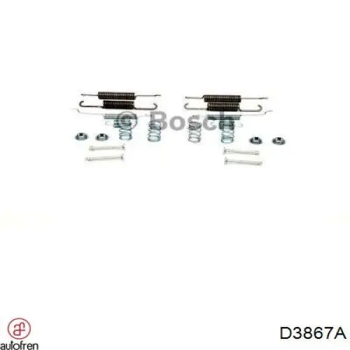 Монтажный комплект задних барабанных колодок Autofren D3867A