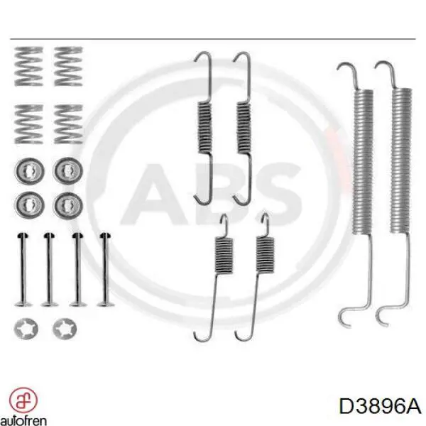 D3896A Autofren kit de montagem das sapatas traseiras de tambor