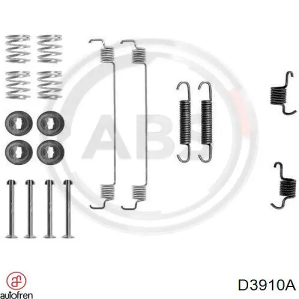 D3910A Autofren kit de montagem das sapatas traseiras de tambor