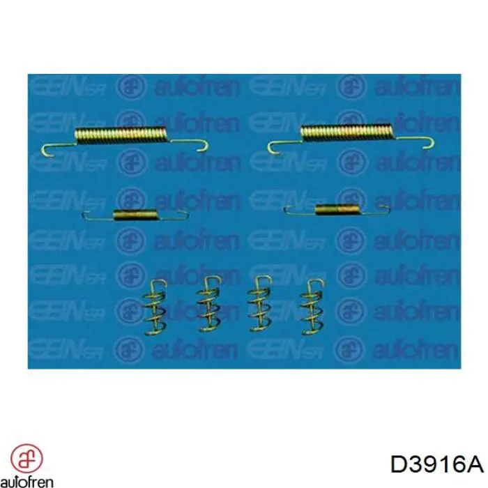 Монтажный комплект задних барабанных колодок D3916A Autofren