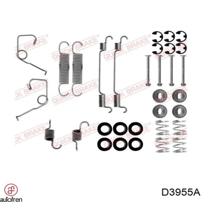 D3955A Autofren kit de reparação das sapatas do freio