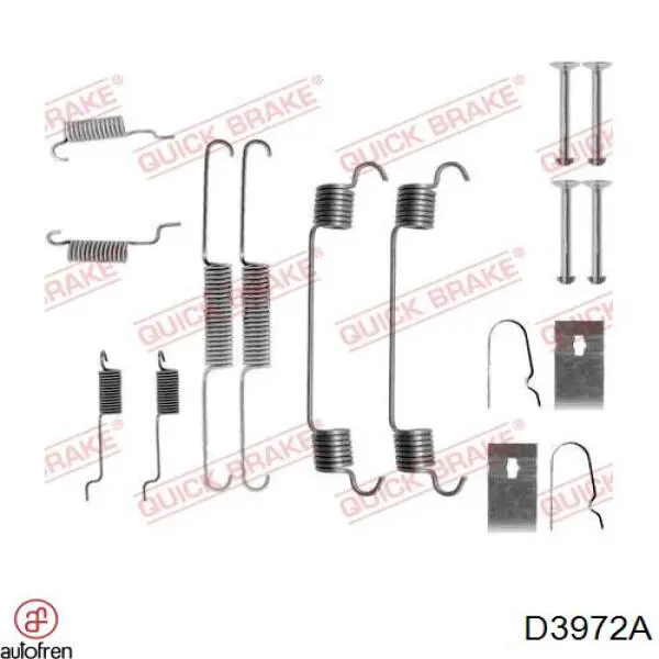 Ремкомплект тормозных колодок D3972A Autofren