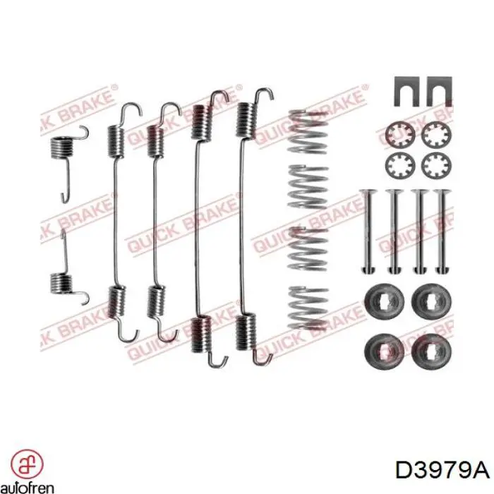 Монтажный комплект задних барабанных колодок D3979A Autofren