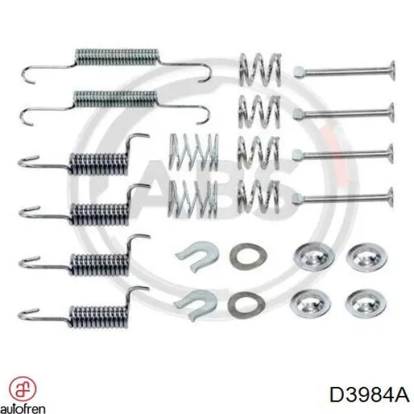 Монтажний комплект задніх барабанних колодок D3984A Autofren