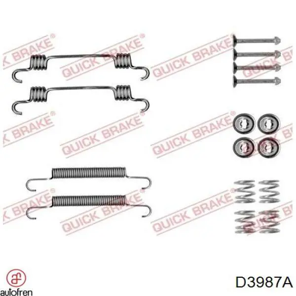 Ремкомплект тормозных колодок D3987A Autofren