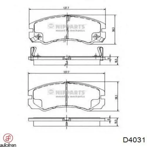 Купить D4031 Autofren Ремкомплект переднего суппорта