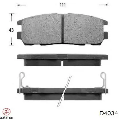 Купить D4034 Autofren Ремкомплект переднего суппорта