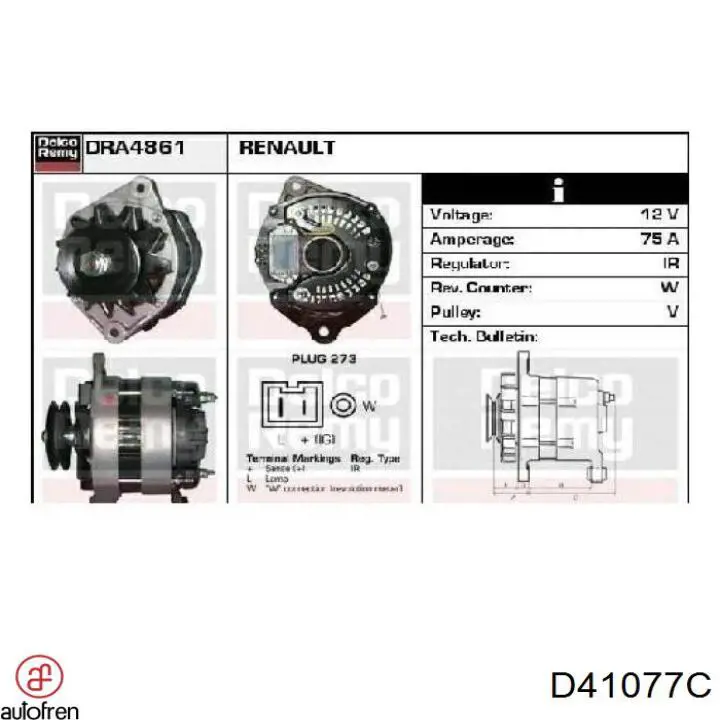 Купить D41077C Autofren Ремкомплект переднего суппорта