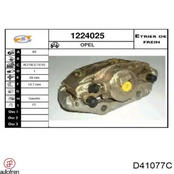Ремкомплект тормозной системы Autofren D41077C цена, от 11.74 USD