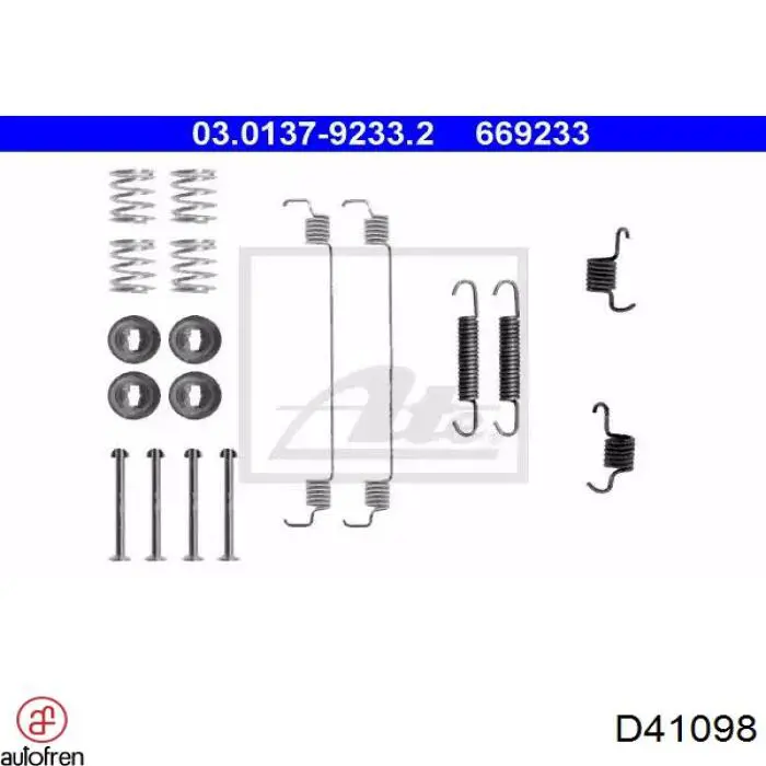 Ремкомплект суппорта тормозного переднего AUTOFREN D41098
