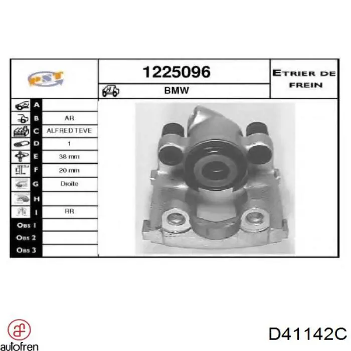 Ремкомплект суппортов Autofren D41142C цена, от 23.33 USD