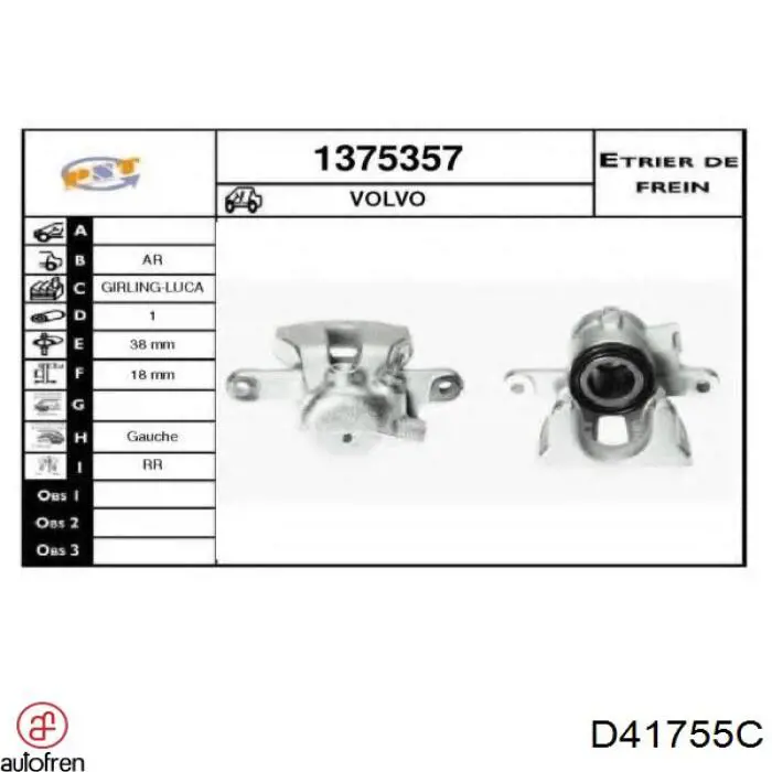 Ремкомплект суппортов Autofren D41755C цена, от 8.99 USD