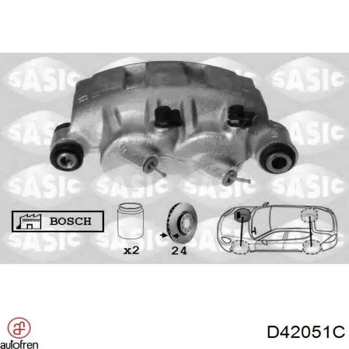 Ремкомплект тормозного суппорта переднего Autofren D42051C