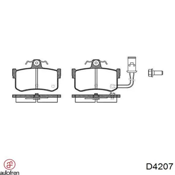 Ремкомплект тормозной системы Autofren D4207 цена, от 3.17 USD
