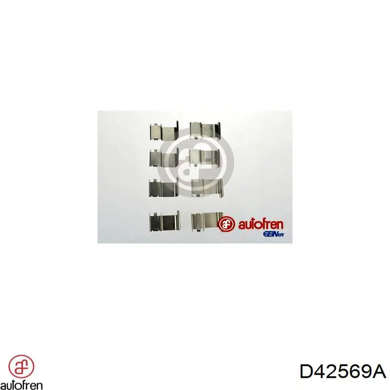 D42569A Autofren kit de molas de fixação de sapatas de disco dianteiras