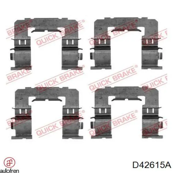 Комплект пружинок крепления дисковых колодок передних D42615A Autofren