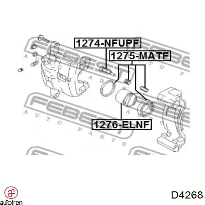 Ремкомплект переднего суппорта D4268 Autofren