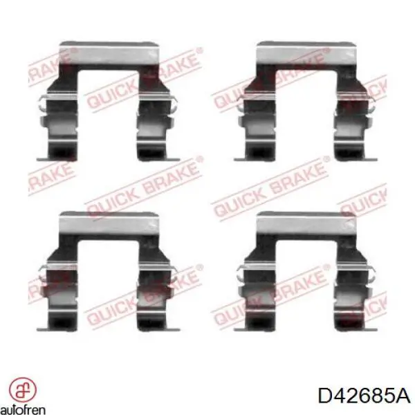 D42685A Autofren комплект пружинок крепления дисковых колодок задних