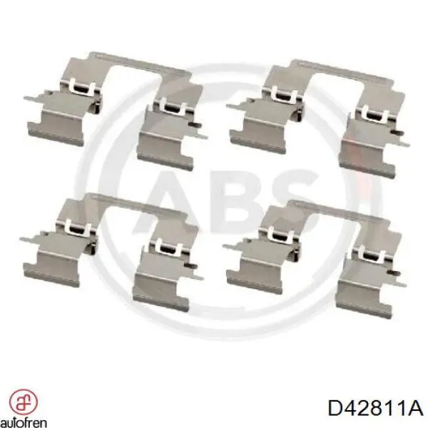 Комплект пружинок крепления дисковых колодок задних D42811A Autofren