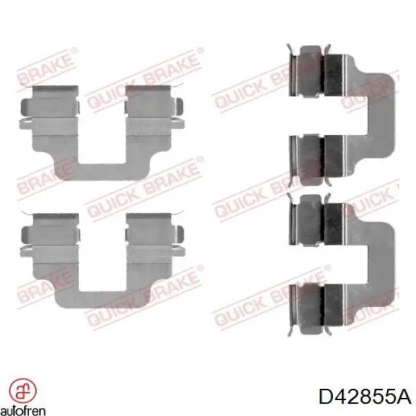D42855A Autofren комплект пружинок крепления дисковых колодок задних