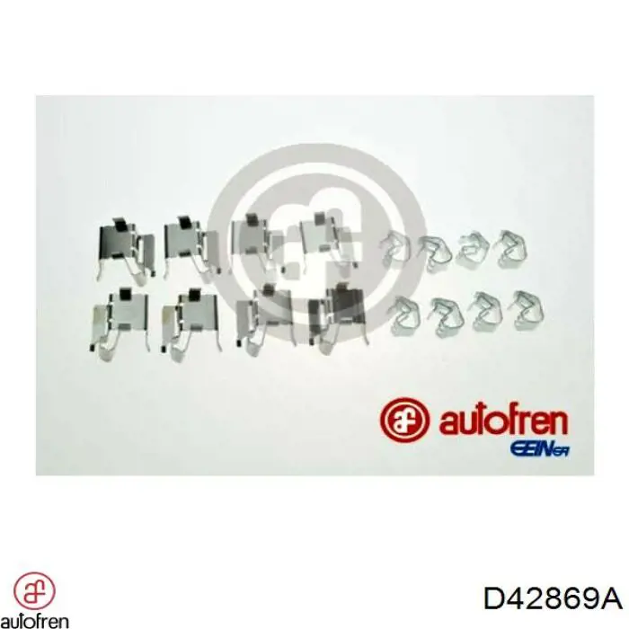 D42869A Autofren комплект пружинок крепления дисковых колодок передних