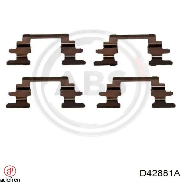 Комплект пружинок кріплення дискових колодок, передніх D42881A Autofren