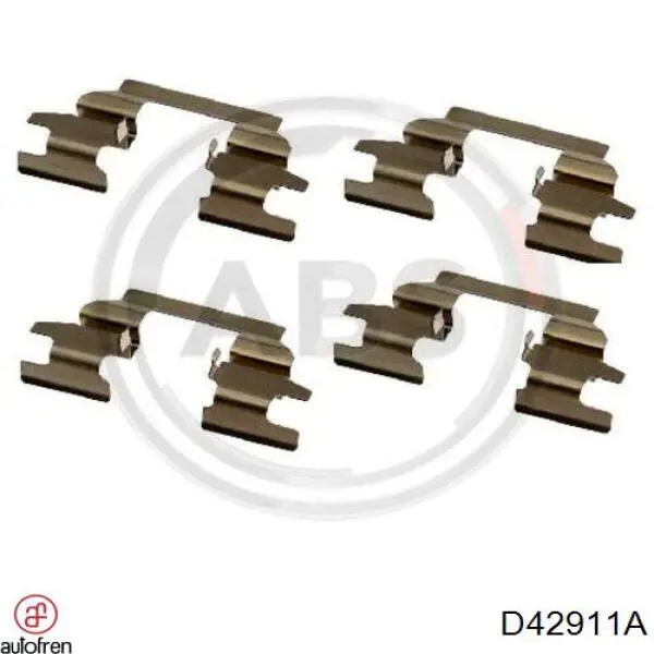 D42911A Autofren комплект пружинок крепления дисковых колодок задних