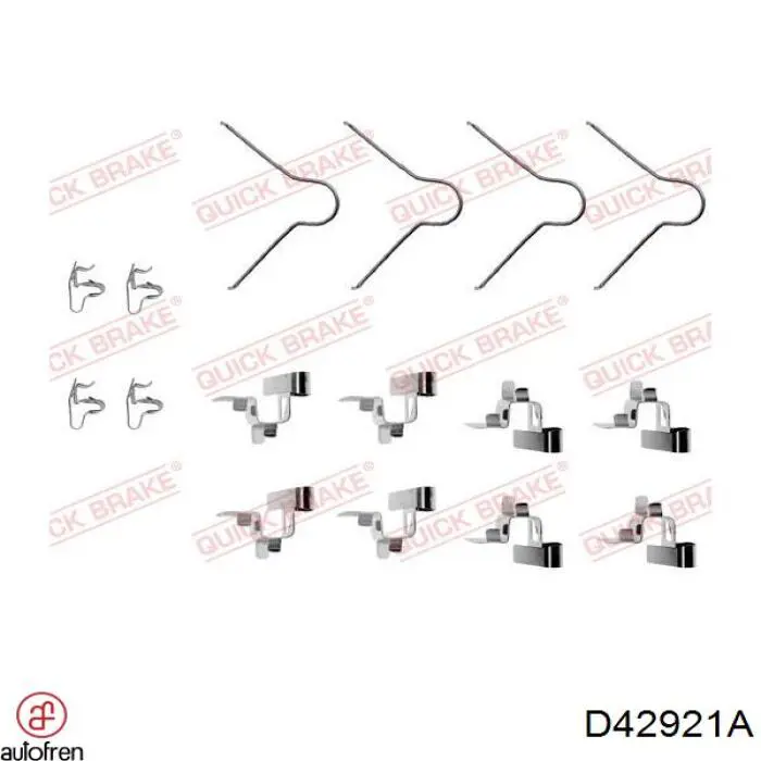 Ремкомплект тормозных колодок D42921A Autofren