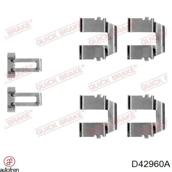 D42960A Autofren комплект пружинок крепления дисковых колодок задних
