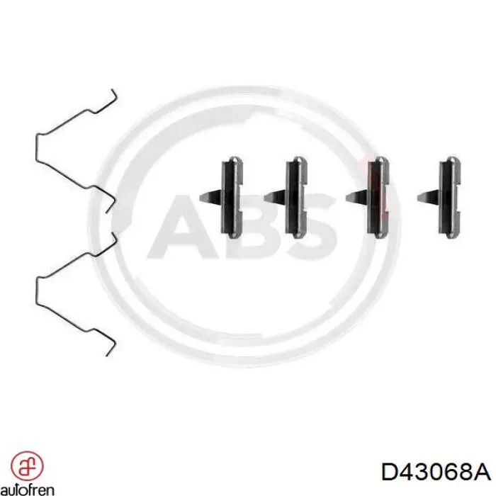 Ремкомплект тормозных колодок D43068A Autofren